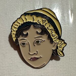 Jane Austen The Unemployed Philosophers Guild Lapel Pin Enamel Silver Tone 13041